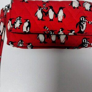 Vera Bradley RFID Wallet Wristlet in Playful Penguins Red